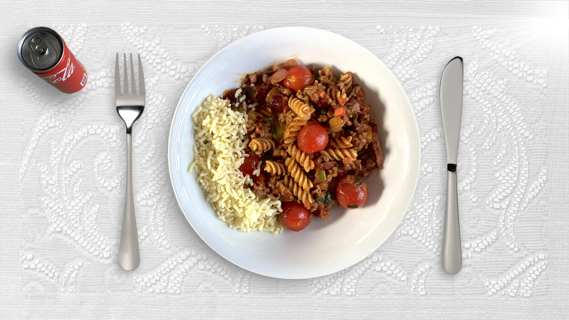 Pasta met gehakt en groente