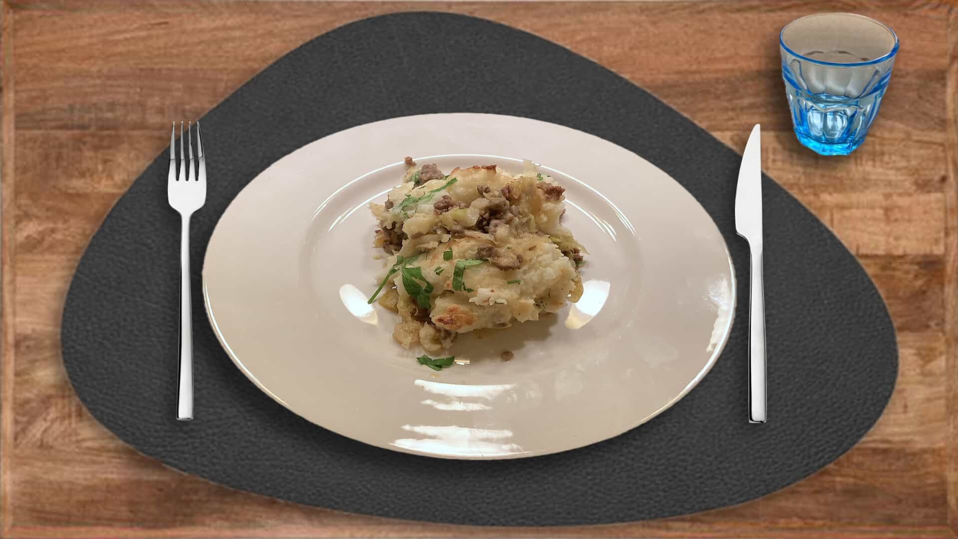 Spitskool gehakt puree ovenschotel