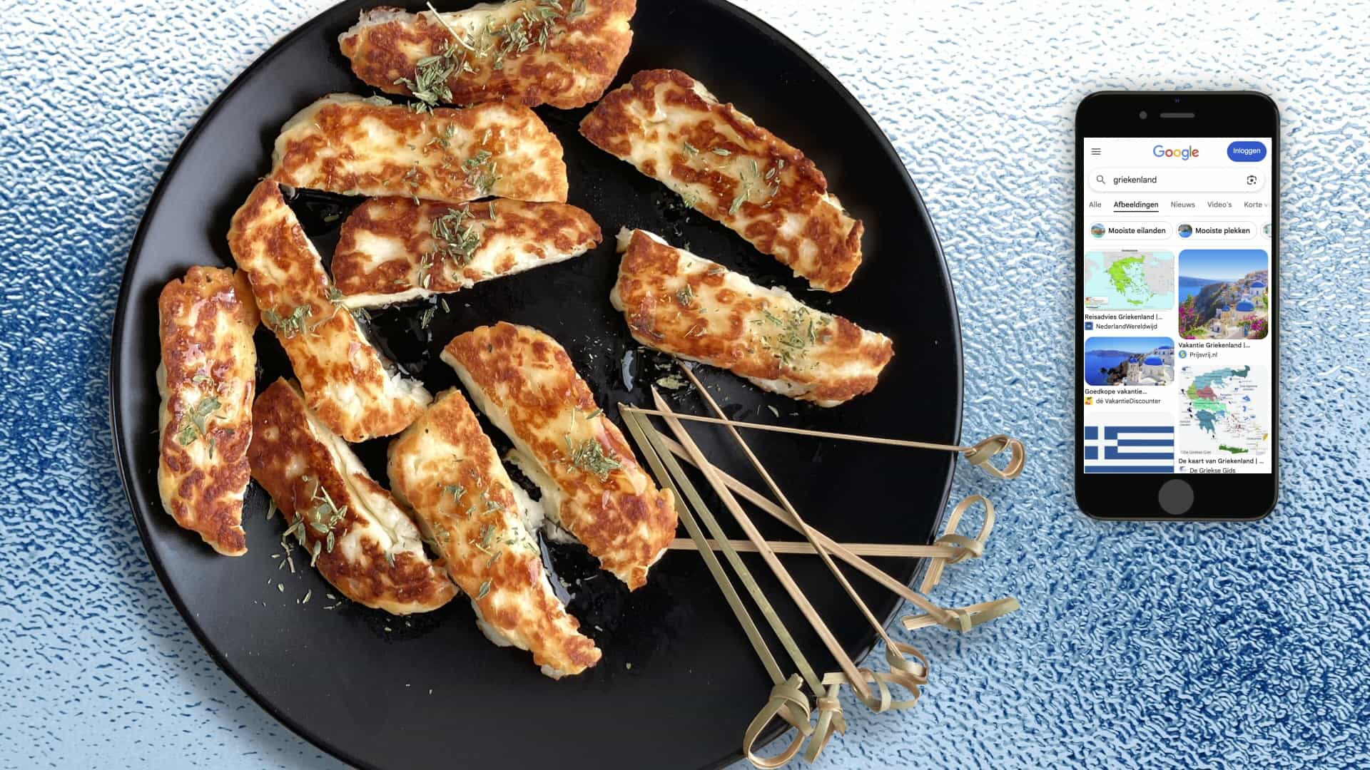 Halloumi met honing